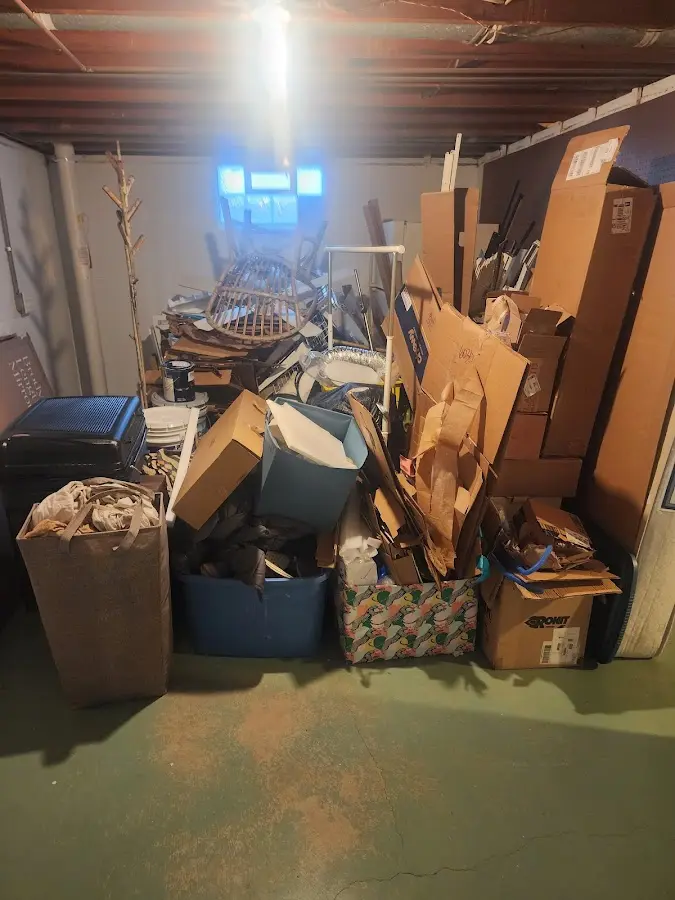 Roll-off dumpster container at job site for 20 Yard Dumpster Rental in Cuba